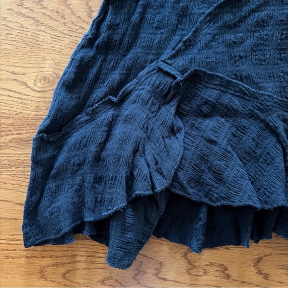 NWT Free People Elle Mini Dress Endless Summer Square Neck Puff Sleeve Black S - Picture 7 of 7